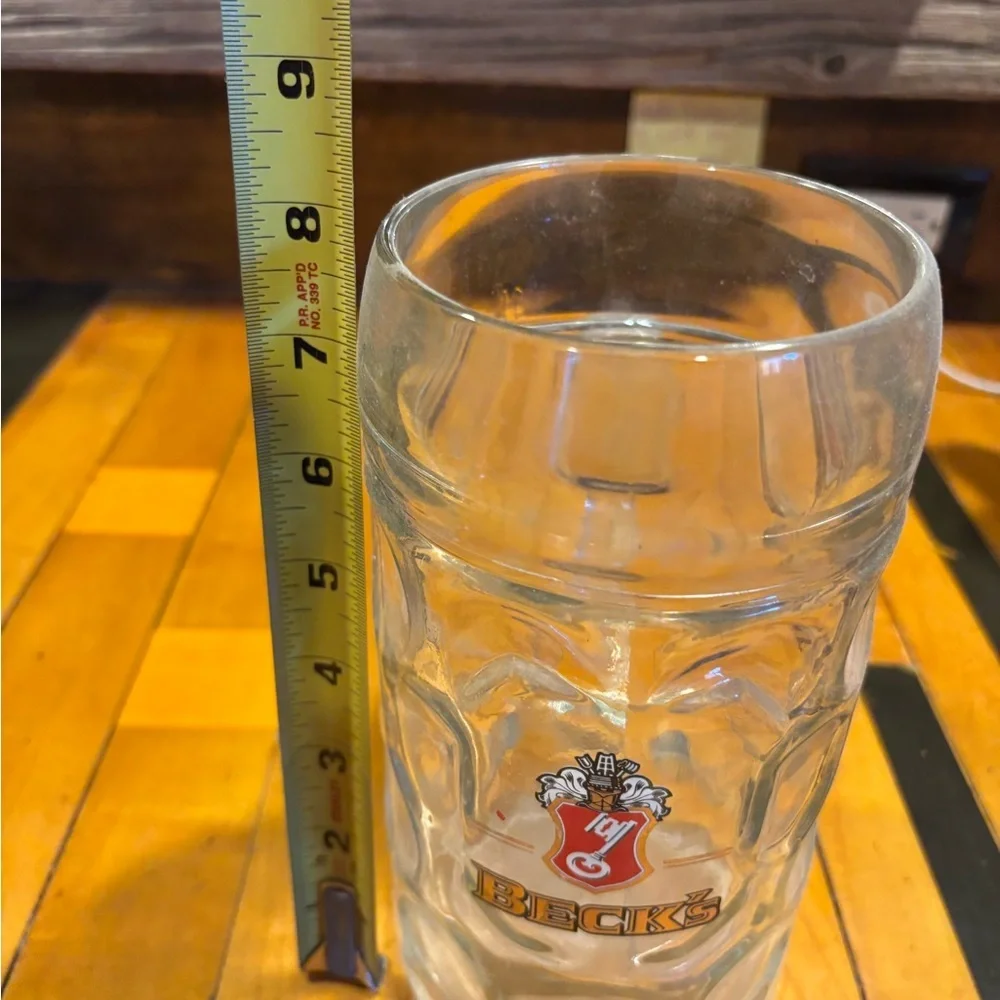 Beck's Clear Glass Beer Stein